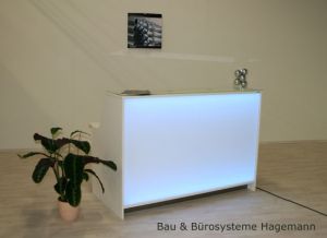 LED Theke 2 Ladentheke Empfangstheke  mit Beleuchtung mint