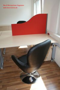 35 Callcenterm�bel Trennw�nde Auftischelemente rot