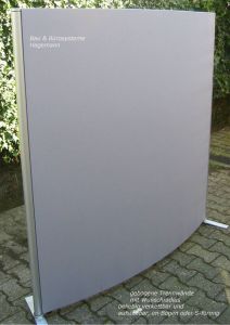 41 Callcenterm�bel Trennw�nde Bogenstellwand grau