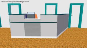 Nr. 1 B1 Brandschutzklasse Theken Tresen Empfangstheken