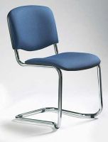 Polsterschwinger Besucherstuhl blau stapelbar