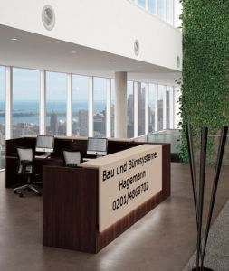 1.0.5 Verwaltungstheke Wenge Theke /  Frontaufsatz
