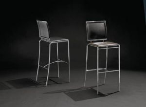 Hocker Tresenhocker Barhocker-Leder schwarz