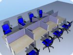 Callcentertische für 8 Arbeitsplätze Insel Callcenter