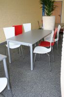 205 Kantine Kantinenst�hle Kantineneinrichtung rot weiss