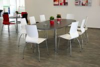 A wei�e Kantinenst�hle St�hle Caf� Stuhl wei� hochglanz weiss