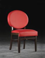 Designer Barstuhl Bistrostuhl gepolstert rot