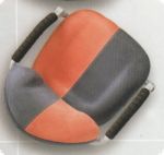 Kinderdrehstuhl orange grau Mikrofaser Wildleder Optik