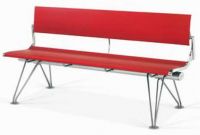 C2802 Bank ohne Armlehnen f�r 3 Personen - rot