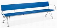 C2808 Bank mit Armlehnen f�r 5 Personen - blau