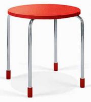 P5700 Stapelbarer Tisch - Tischplatte rund - EVA - rot
