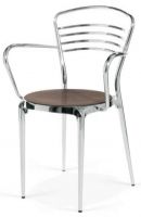 C6018 Aluminium Stuhl mit Sitz aus Stahlnetz alu