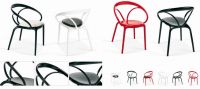 C2300 Stapel Stuhl aus klarem/gef�rbtem Policarbonat/Nylon