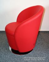 Sessel1_1001 Sessle rot gerundet Kunstleder Designsessel