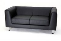 Sessel5a_1005 2 Sitzer Kunstleder schwarz Design Clubsessel