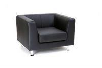 Sessel5_1005 Sessel Kunstleder schwarz Design Clubsessel