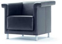 Sessel6_1006 Sessel Kunstleder schwarz Design Clubsessel