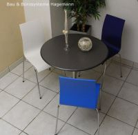 N 12k bunte St�hle Chrombeine Holz wei�, meerblau, kobaltblau
