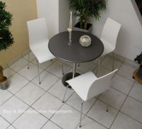 N 12l bunte St�hle Chrombeine Holz wei�