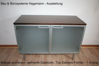 Nr. 5 Sideboard satiniertes Glas zebrano alu