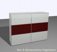 Nr32 beleuchtete Theke  Empfangstheke Chromgestell weiss rot