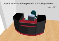 Nr36 Theke Empfangstheke schwarz anthrazit rot