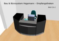 Nr33 Theke Empfangstheke schwarz anthrazit silber