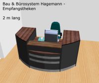 Nr37 Theke Empfangstheke holz anthrazit silber