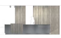 Nr56 Theke Empfangstheke basaltgrau holz