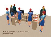 Nr60 Theke Kassentresen holz