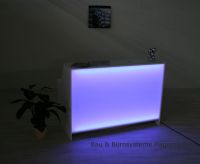 LED Theke 3 Ladentheke Empfangstheke mit Beleuchtung blau