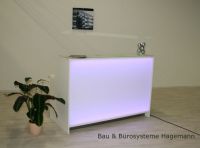 LED Theke 4 Ladentheke Empfangstheke mit Beleuchtung weiss