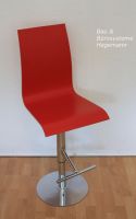 Barhocker Angebot Nr 3 Sitzschale rot h�henverstellbar chrom