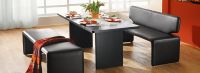 20 Sitzbank Sitzb�nke Bank B�nke schwarz Leder