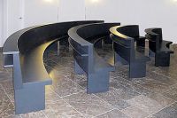49 Sitzbank Sitzb�nke Bank B�nke geschwungen rund schwarz