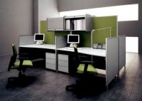 14 Callcenterm�bel Trennw�nde Auftischelemente wei� gr�n