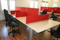 36Callcenterm�bel Trennw�nde Auftischelemente rot