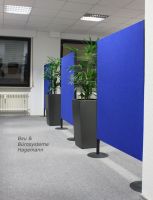 37 Callcenterm�bel Trennw�nde Stellwand blau