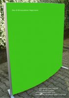 45 Callcenterm�bel Trennw�nde Bogenstellwand gr�n