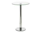 Stehtisch Glas Platte Gestell verchromt