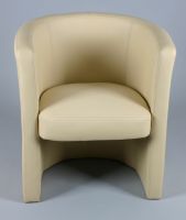 Beige Kunstleder Sessel