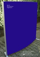 44 Callcenterm�bel Trennw�nde Bogenstellwand blau