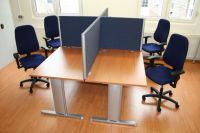 58 Callcenterm�bel Trennw�nde Auftischelement blau