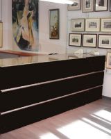 Galerie Theke Galerietheke Calvados Tresen schwarz Sideboard