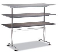 h�heneinstellbarer Schreibtisch 160 x 80 cm Gestell verchromt