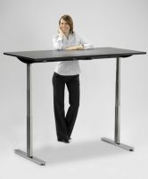 h�henverstellbar Schreibtisch 160 x 80 cm Gestell verchromt 2