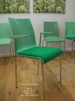 1009-2 Wartezimmerst�hle, gr�ne, St�hle, mit, Armlehnen