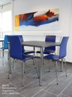 Bella Stuhl kobaltblau chrom ab Lager Pausenraumst�hle blau