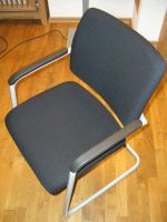 Freischwinger schwarz alu silber Eron Scudo TOP 1A RAL 9006