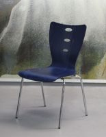 7A stabile bunte stapelbare St�hle Stuhl dunkelblau robust TOP